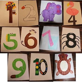 number 4 crafts for toddlers printable