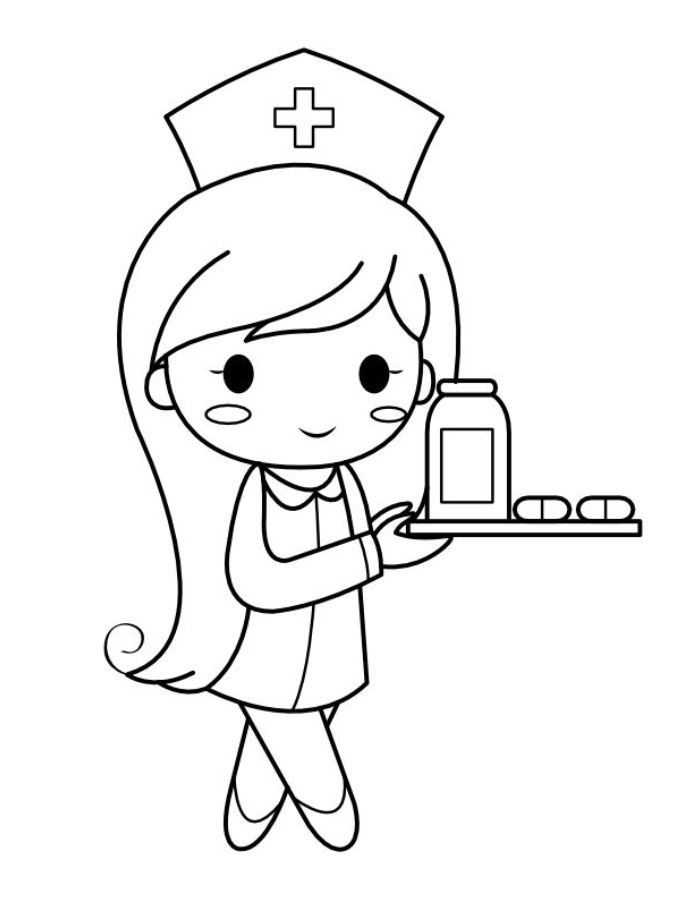 Nurse Coloring Pages Free Printable PDF 