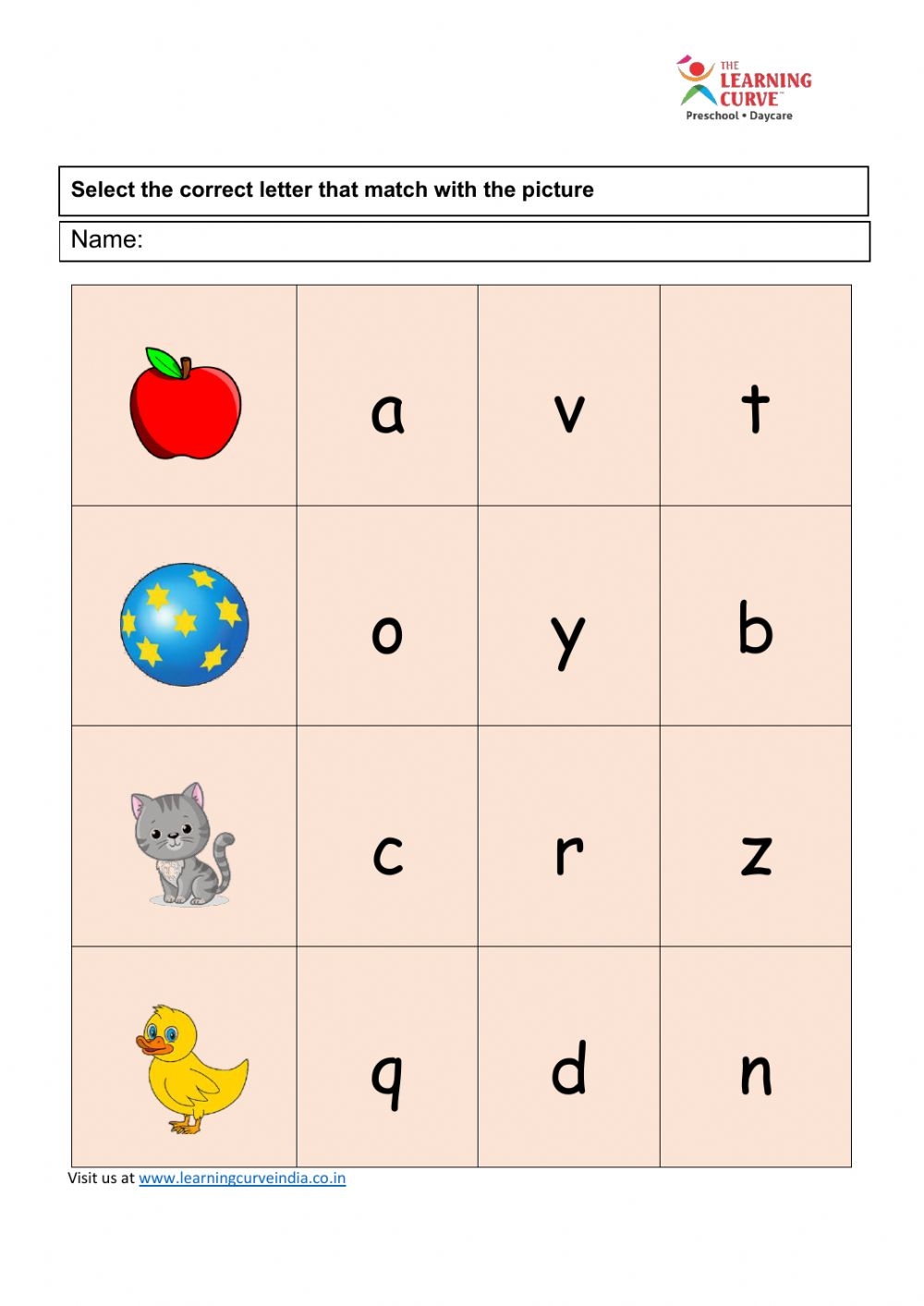 printable worksheets for nursery kids