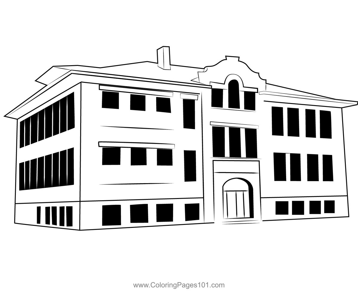 Old School Coloring Page For Kids Free Schools Printable Coloring 