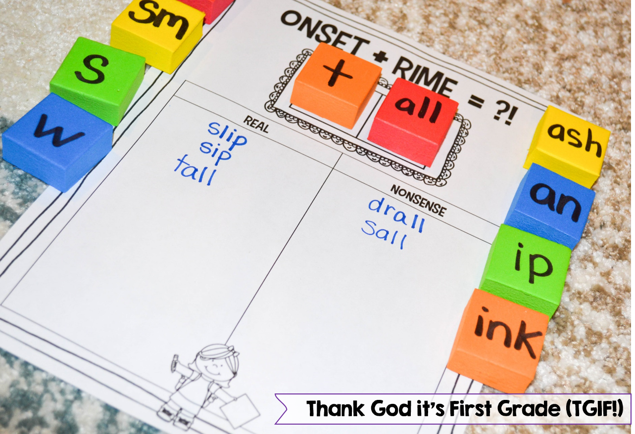 onset and rime printable cards