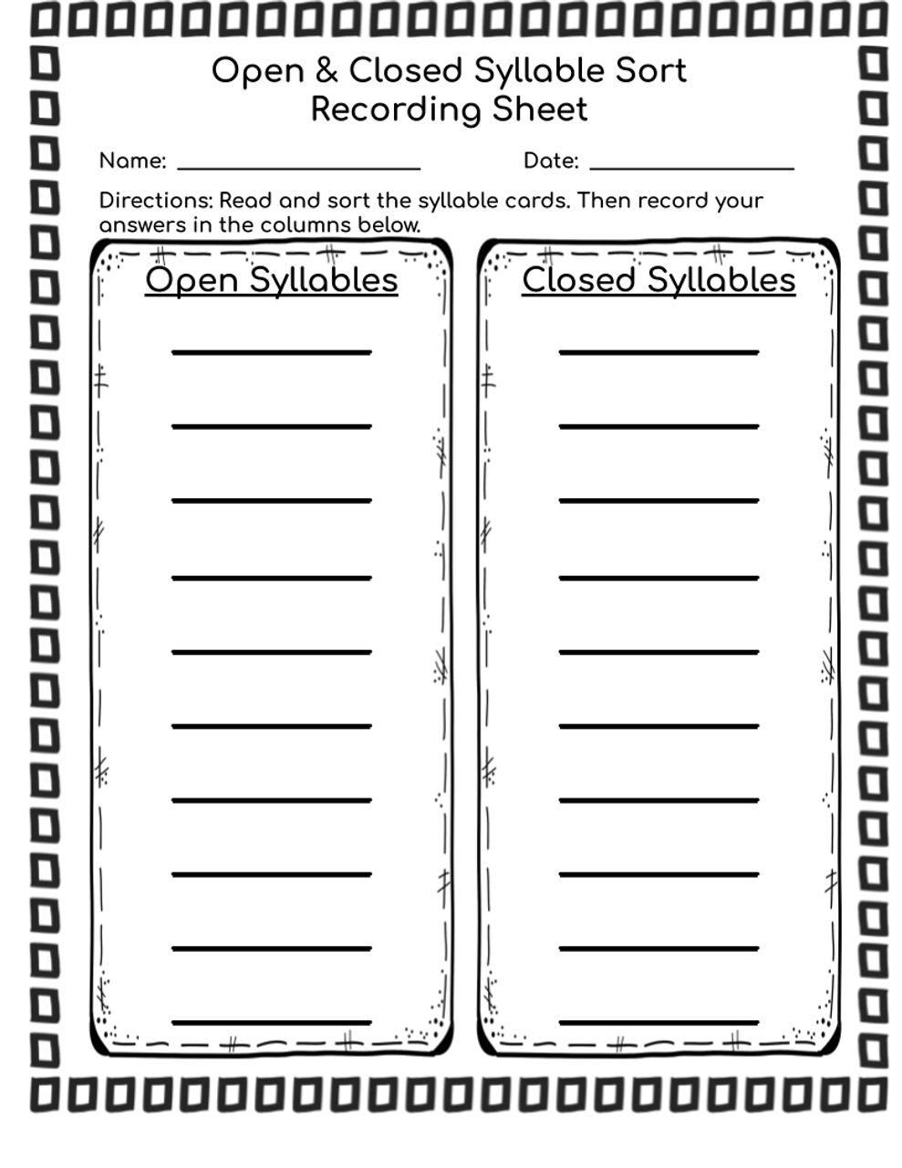 Open And Closed Syllables Exercise Live Worksheets Worksheets Library