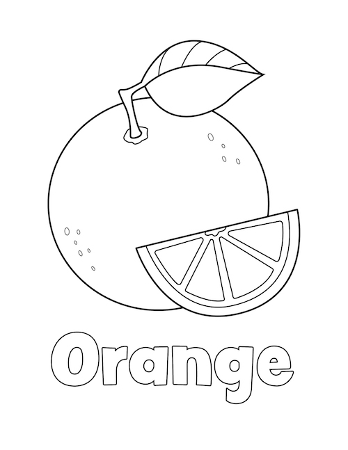 Orange Coloring Page Little Bee Family