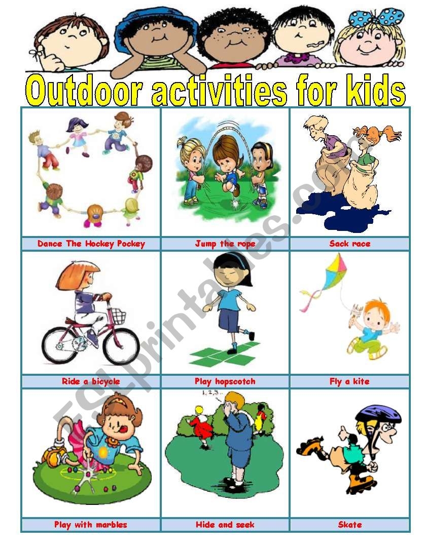 outdoor activities for kids printable