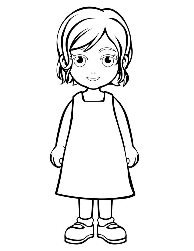 Outline Of Person Coloring Page Coloring Home