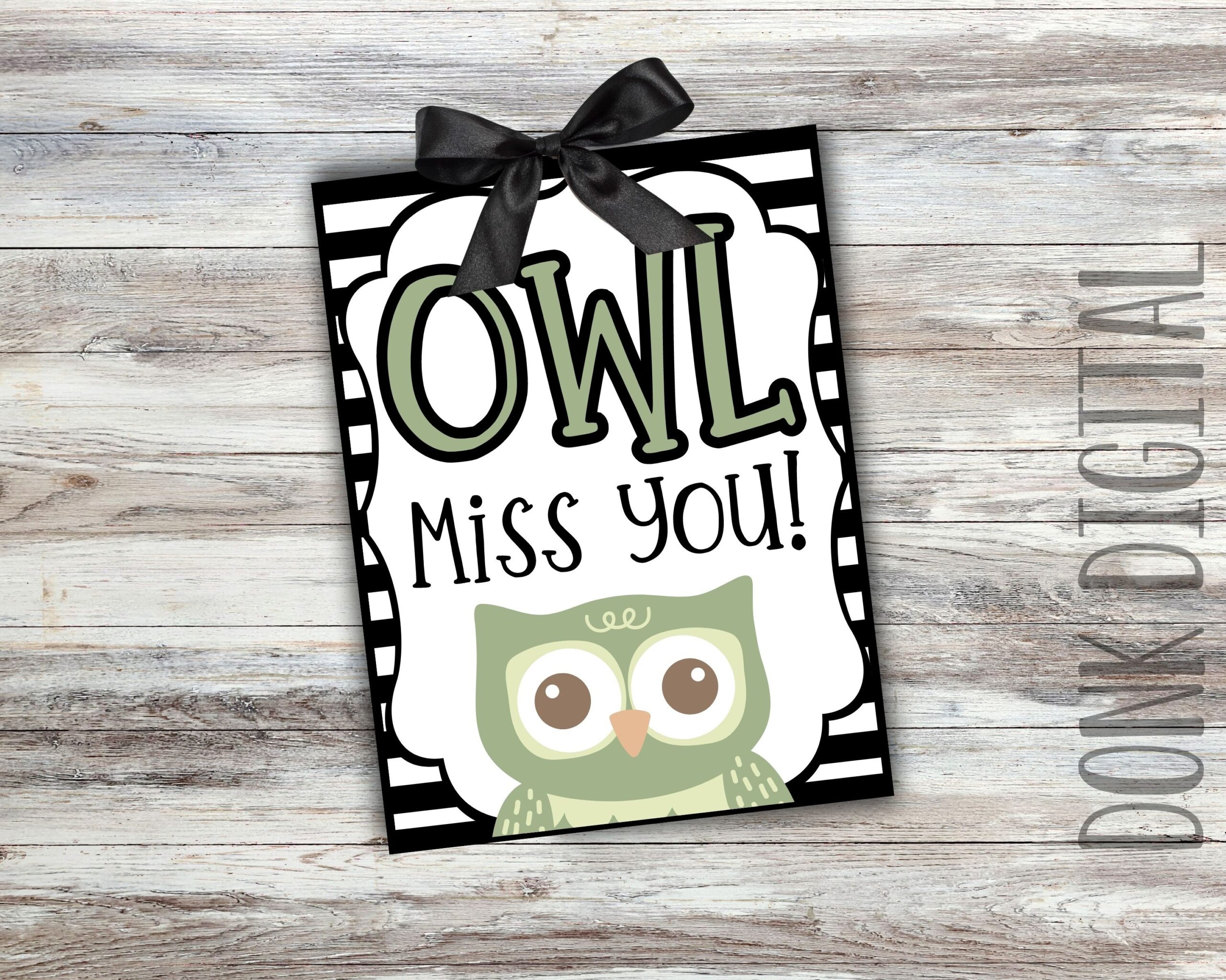Owl Miss You Summer Break Gift Tag Template Teacher Student 