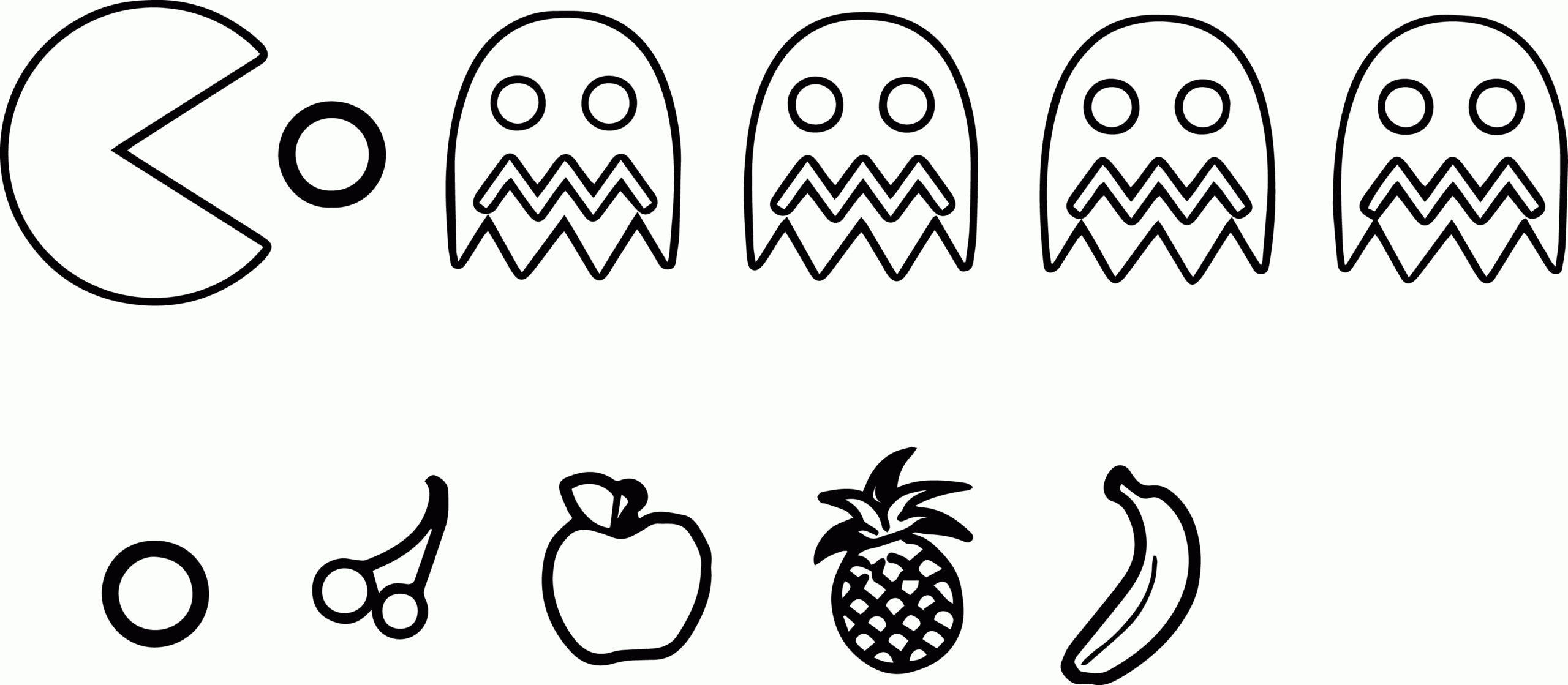 Pacman Coloring Pages To Print Coloring Home