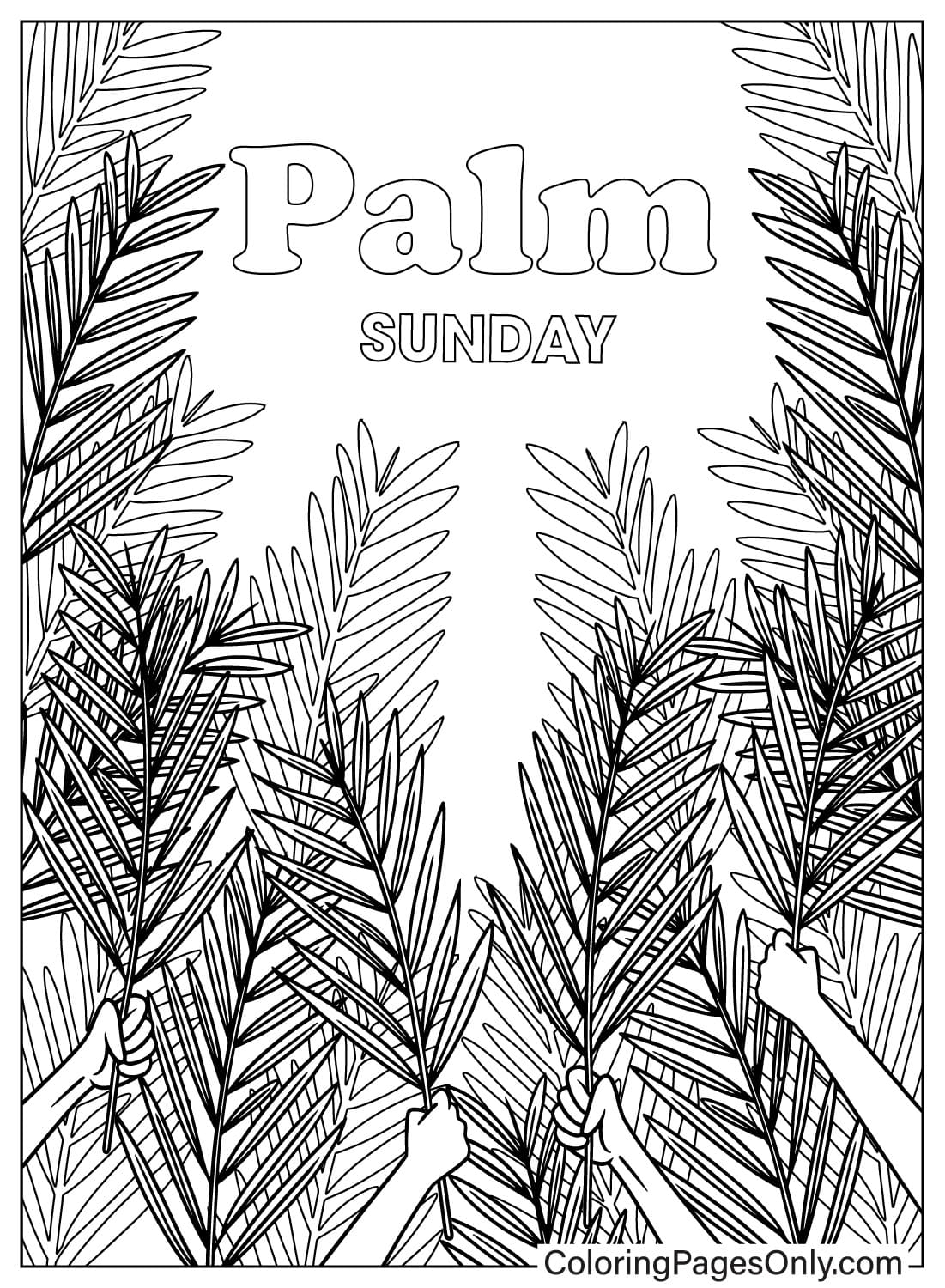 Palm Sunday Coloring Page