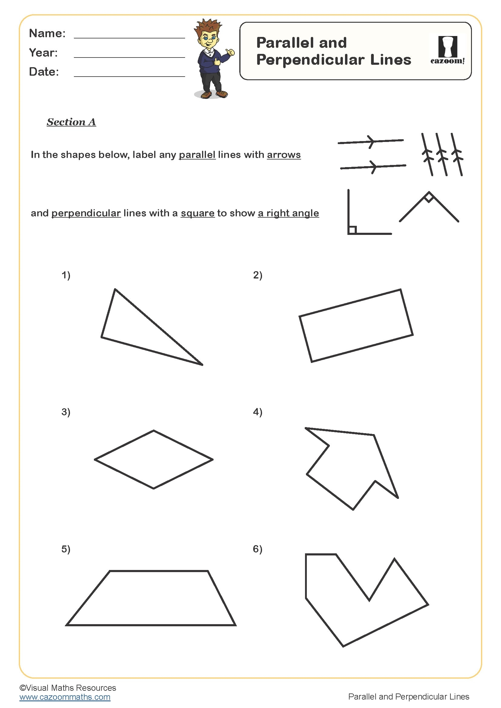 Parallel Perpendicular And Intersecting Lines Worksheet Live 