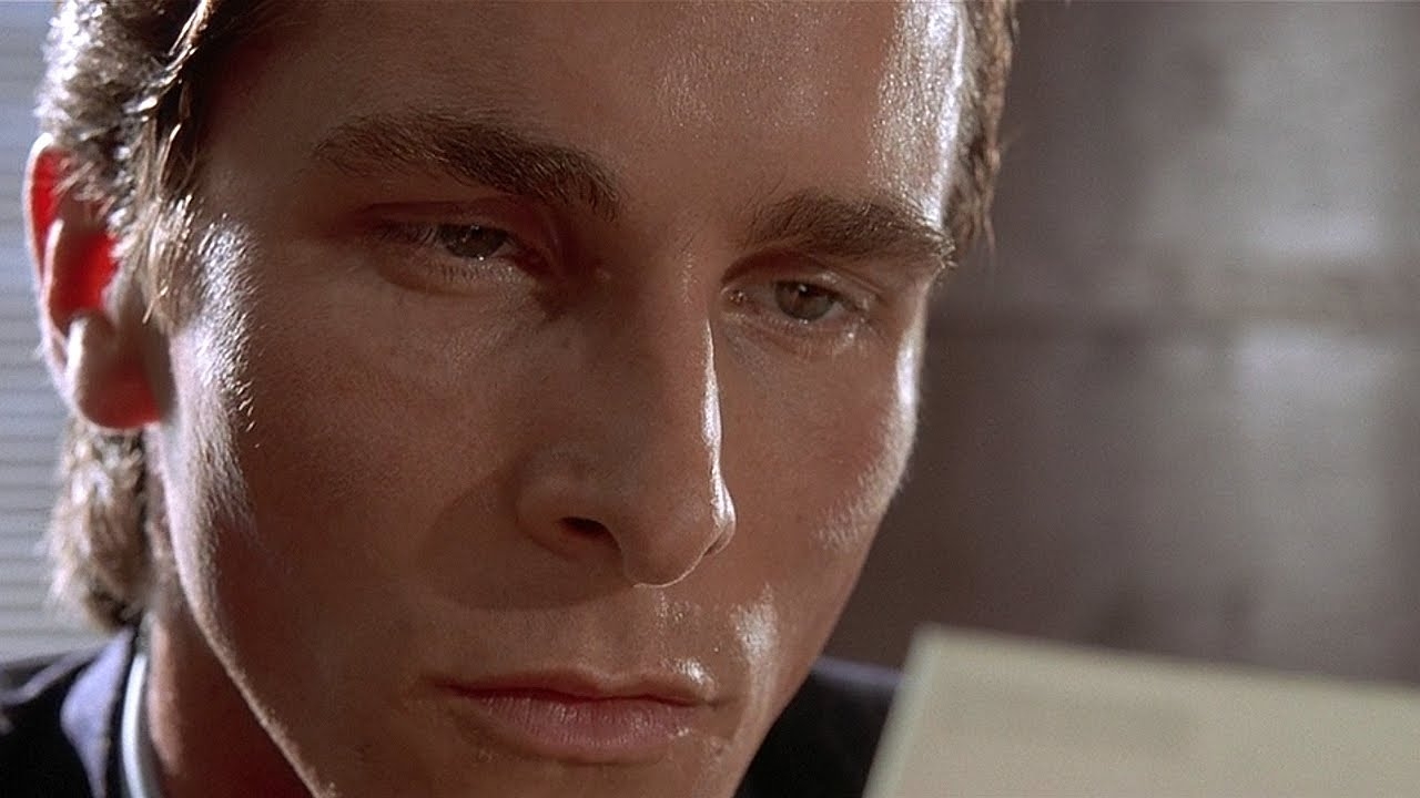 Patrick Bateman Staring At Card Blank Template Imgflip