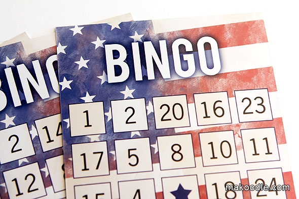Patriotic Printable Bingo Cards Makoodle
