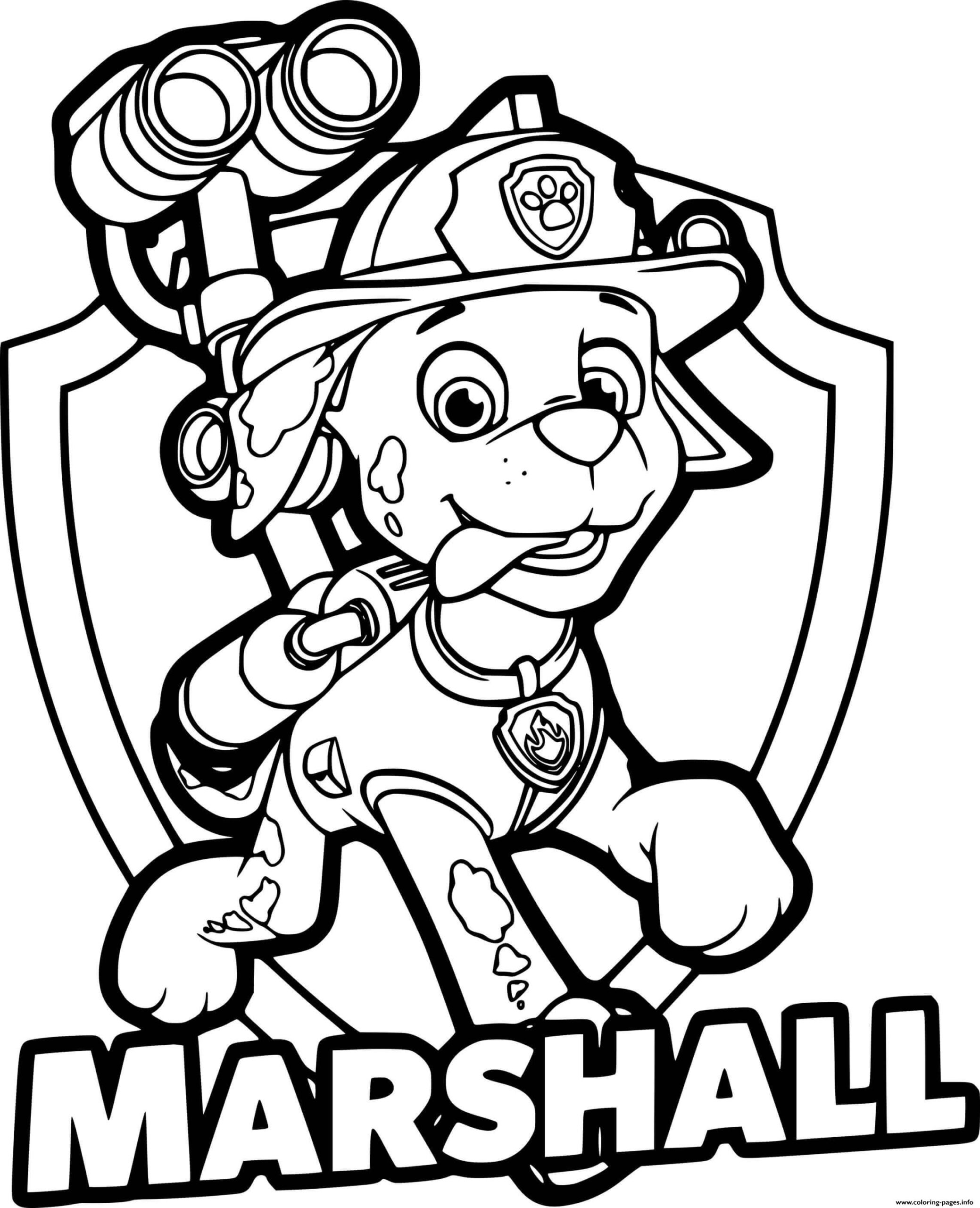 Marshall From Paw Patrol Coloring Pages