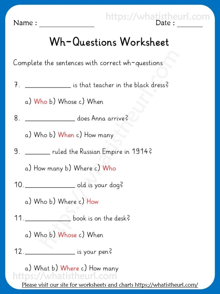 Pdf Online Worksheet WH Questions Live Worksheets Worksheets Library
