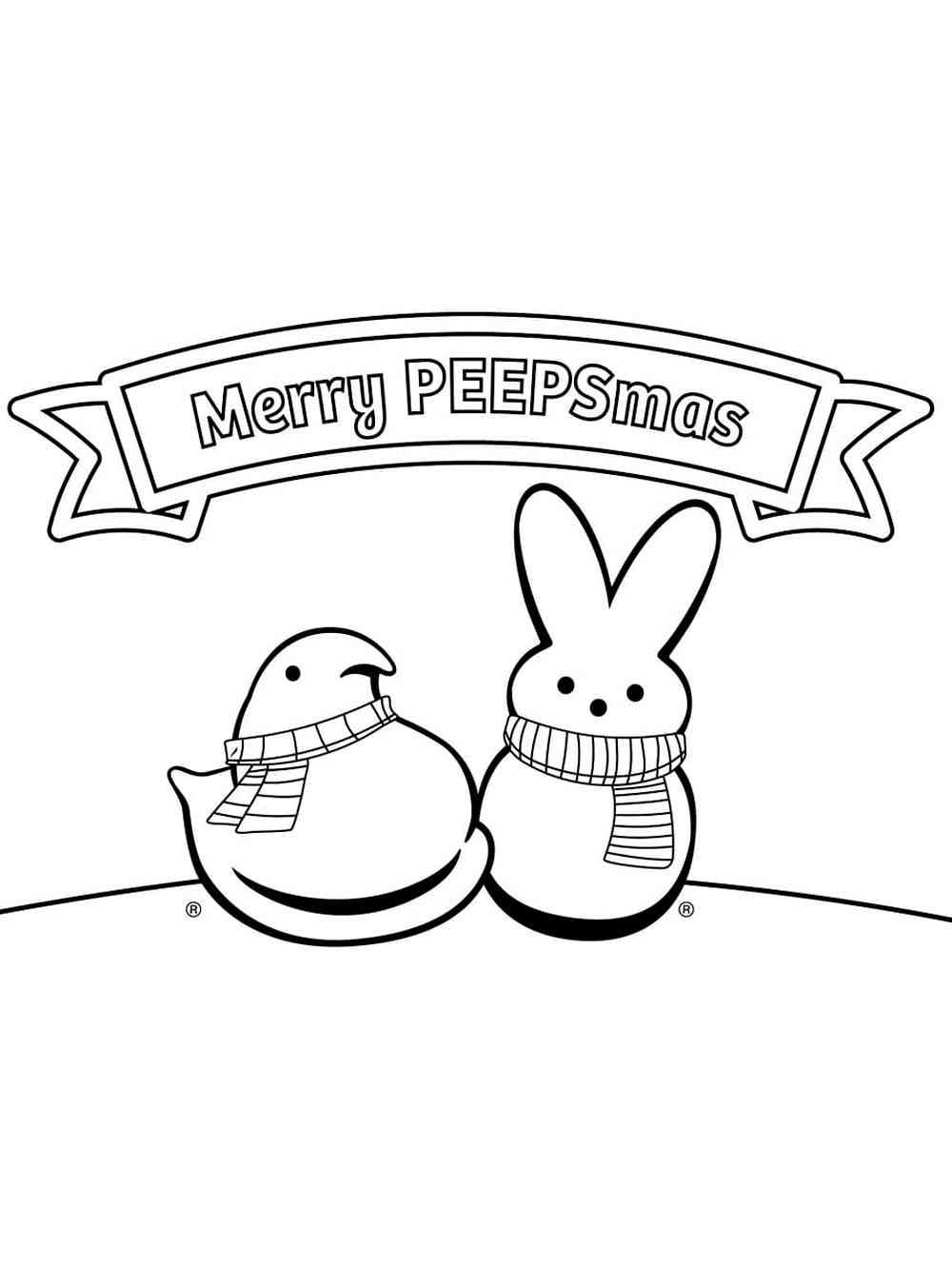 Peeps Coloring Pages