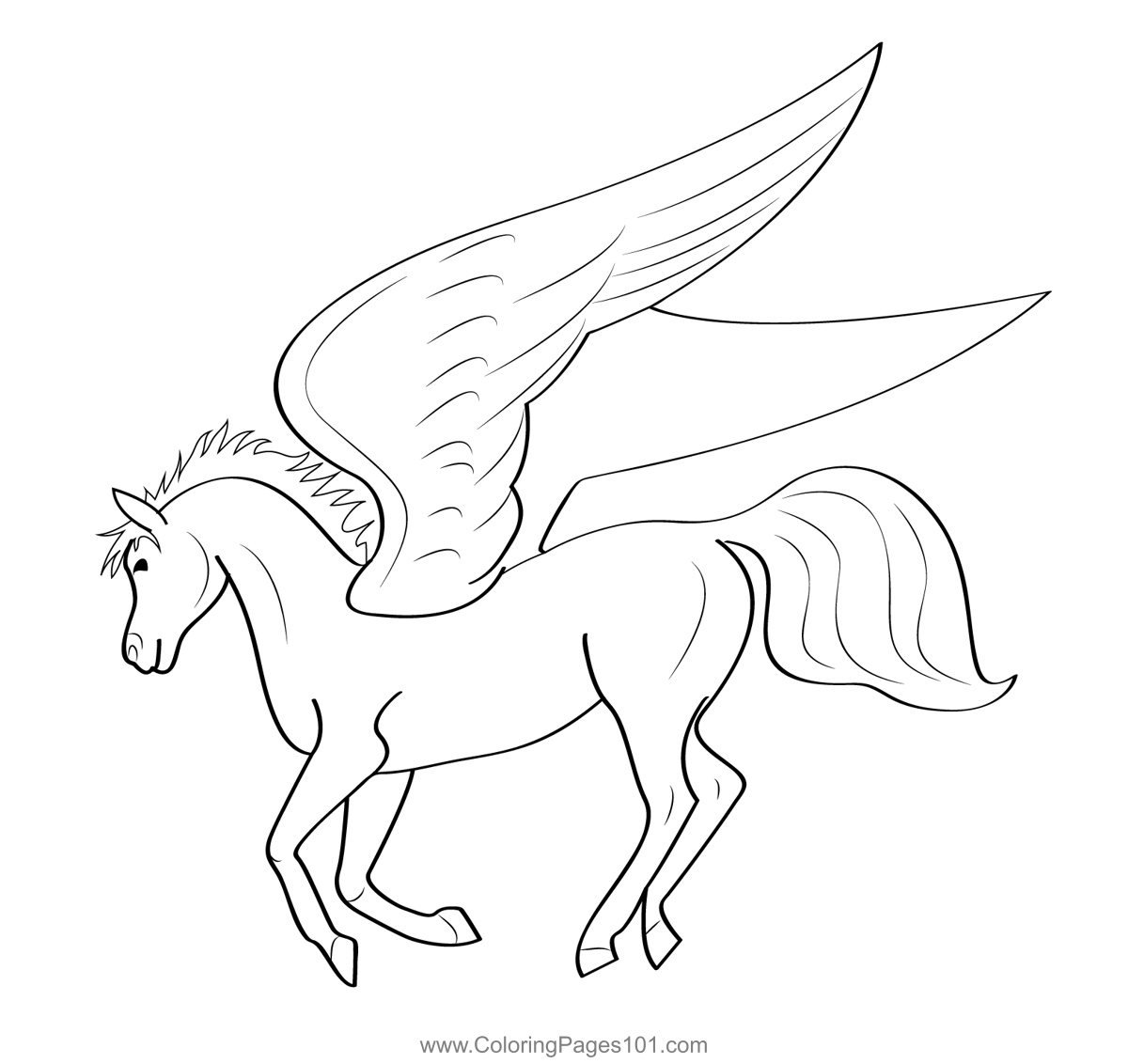 Pegasus 4 Coloring Page For Kids Free Pegasus Printable Coloring 