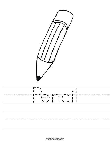 Pencil Worksheet For Preschool Kids