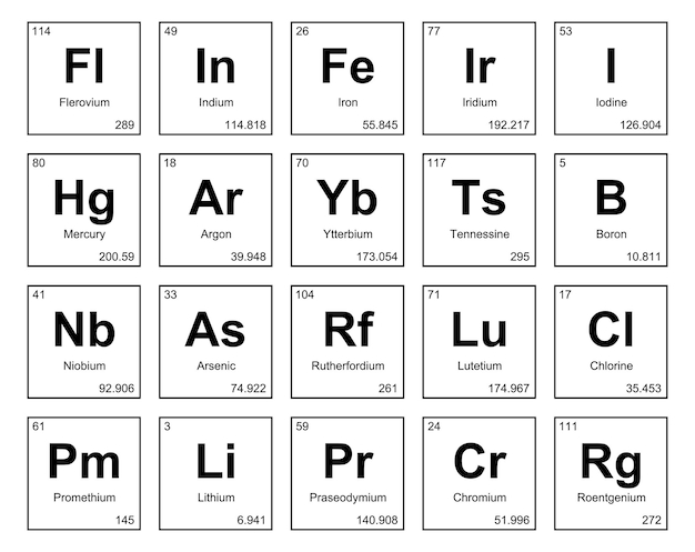 Periodic Table Flashcards Vectors Illustrations For Free Download 