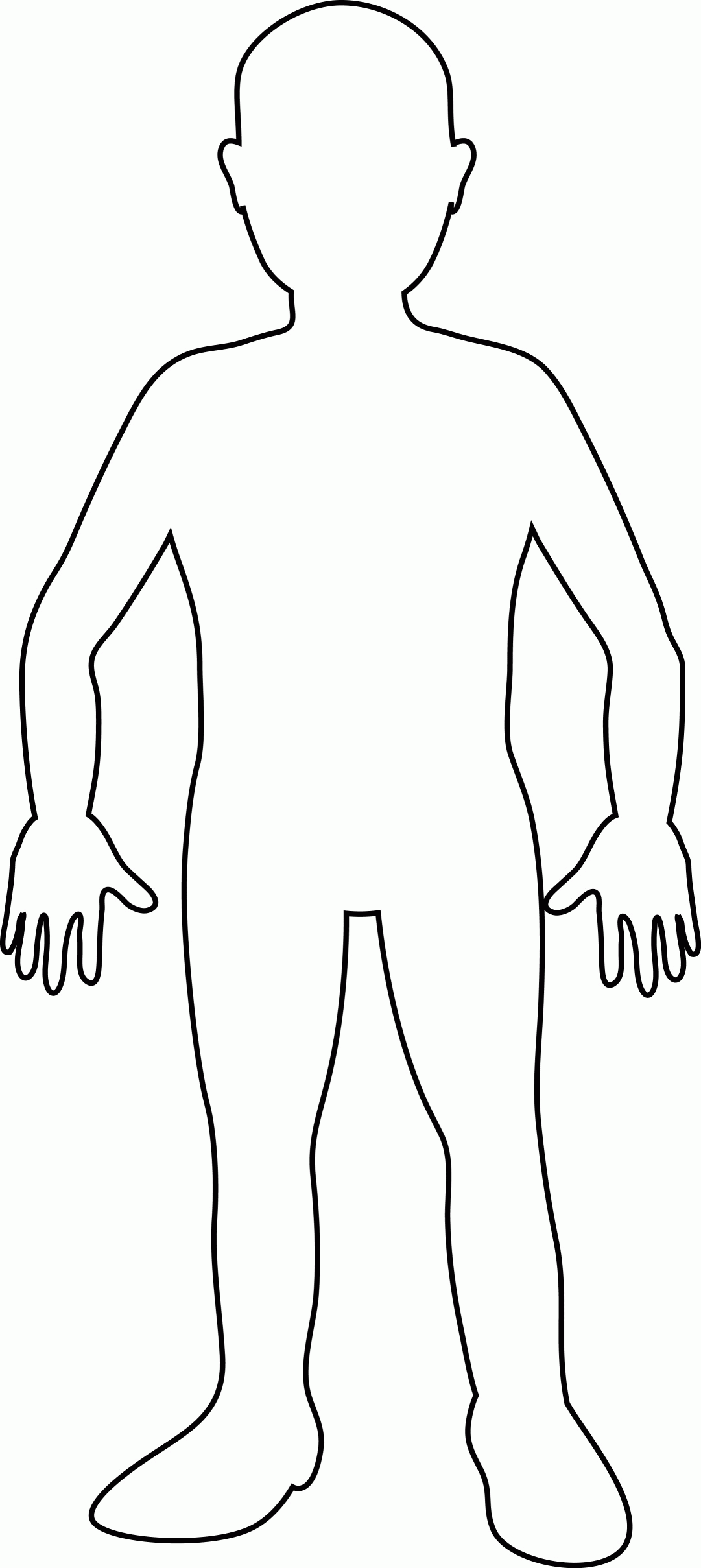 Person Outline Coloring Page Coloring Home