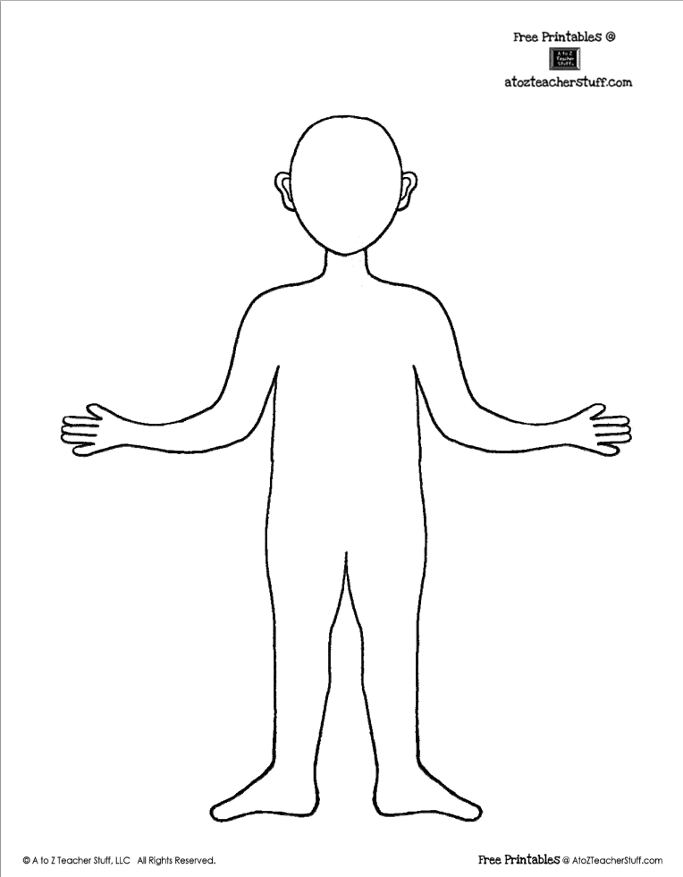 Person Outline Coloring Page Coloring Home