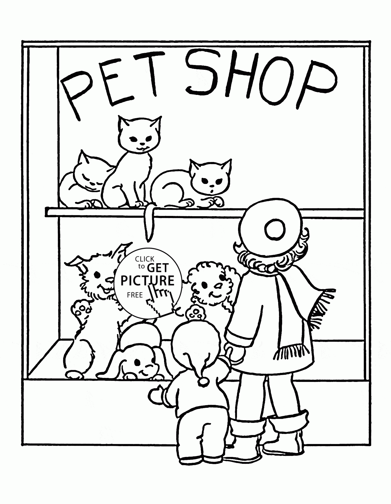 Pet Store Coloring Pages Coloring Home