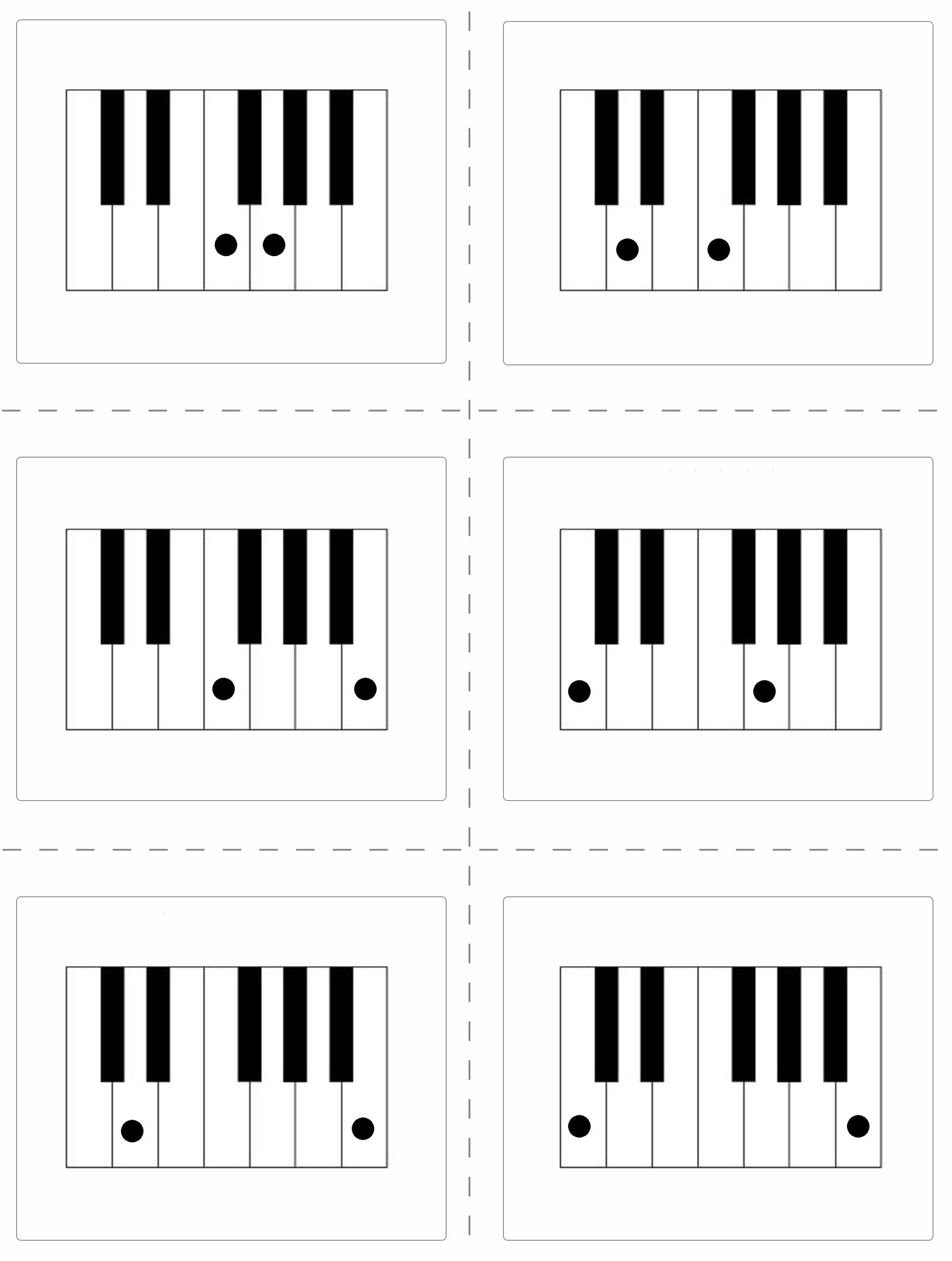 Piano Flash Cards Printable