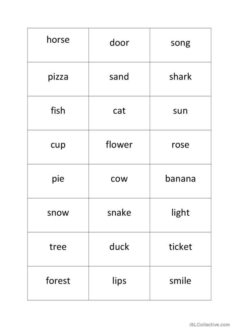 Pictionary Words Printable Cards Vrogue co