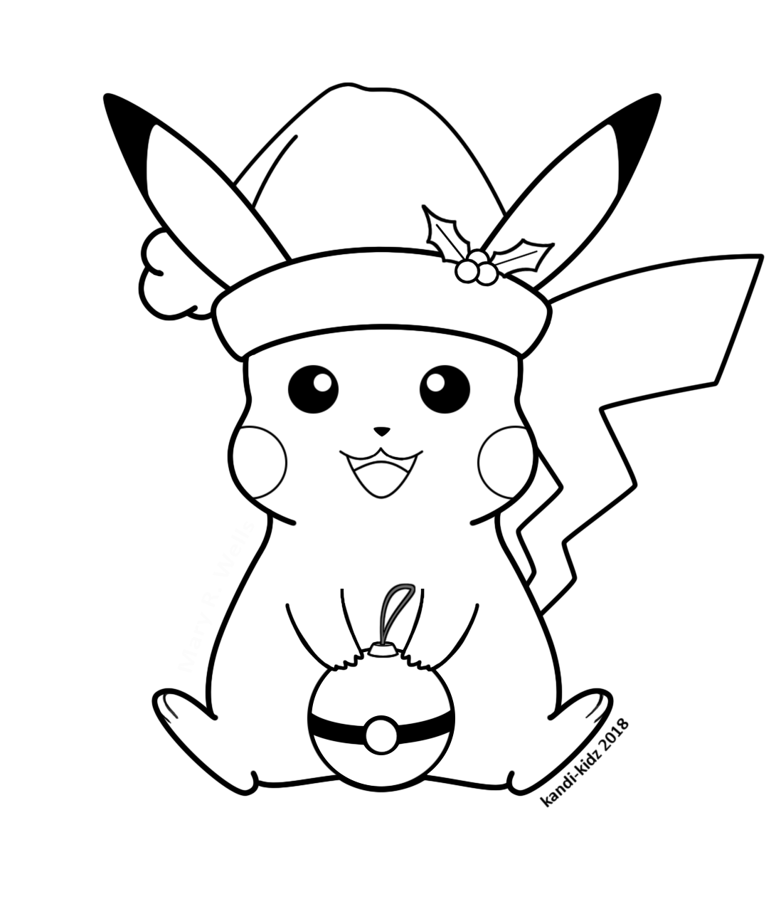 Pikachu Christmas Coloring Pages Brengosfilmitali