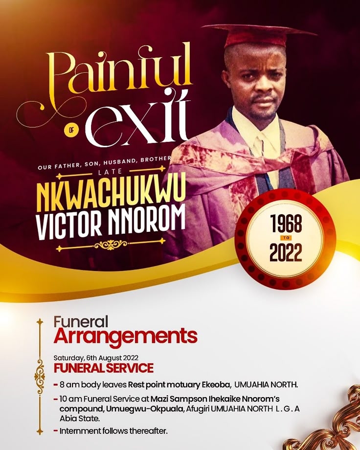 burial invitation template