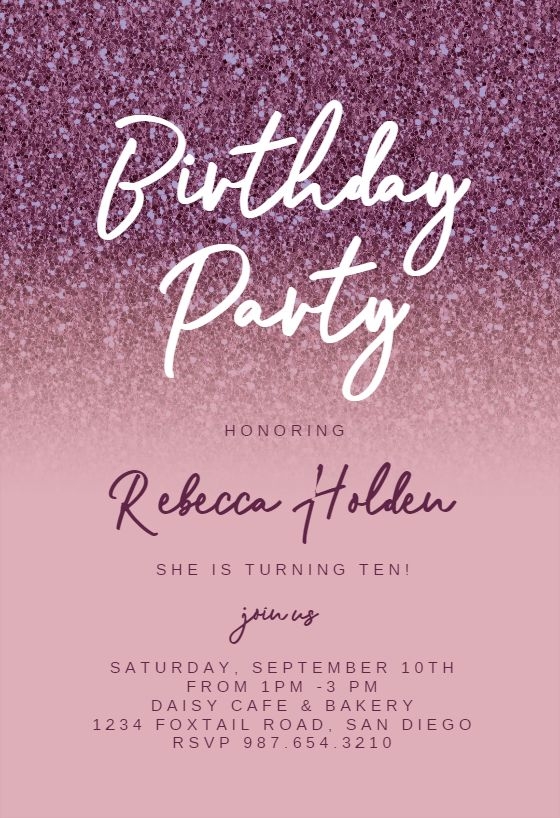 Pink Birthday Invitation Template Printable Word Searches