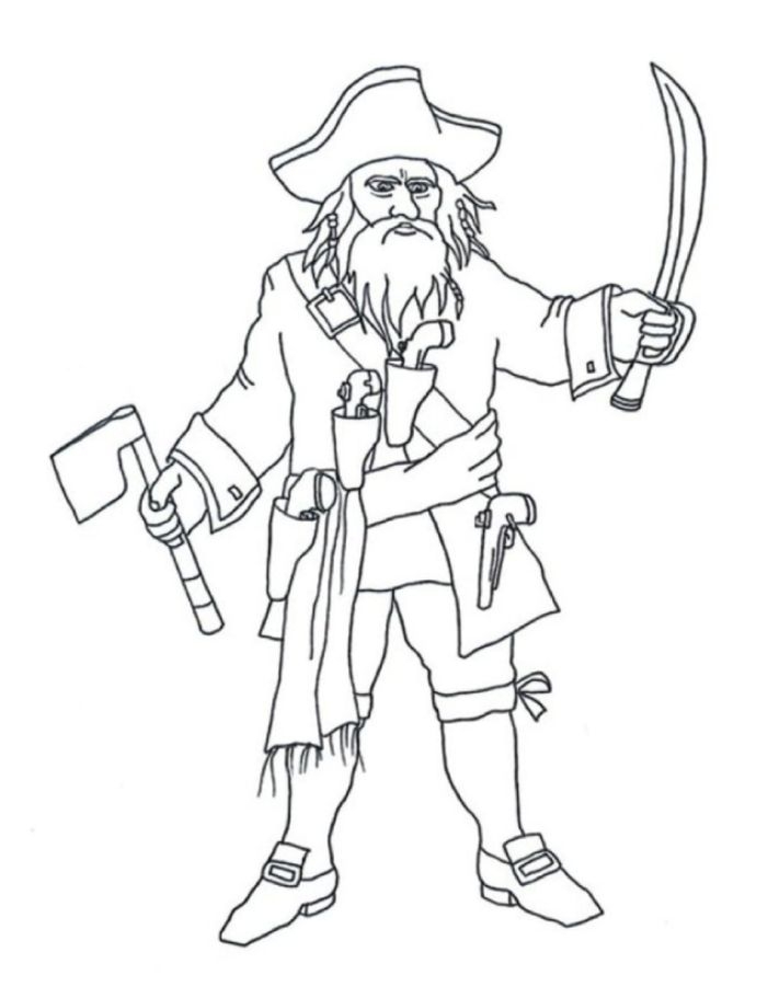 Pirate Coloring Pages Free Printable PDF 