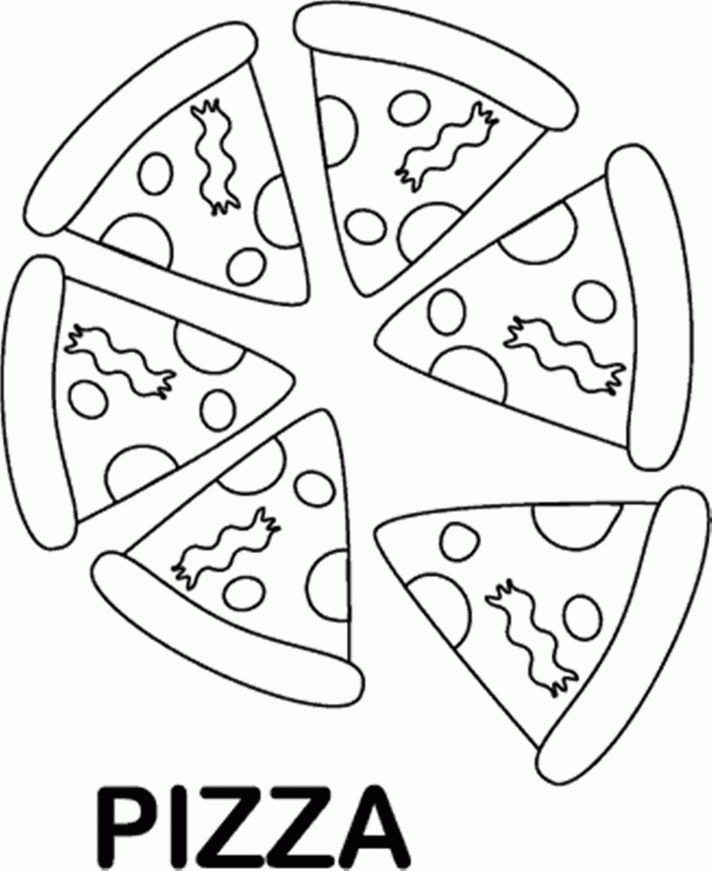 Coloring Pages Of A Pizza