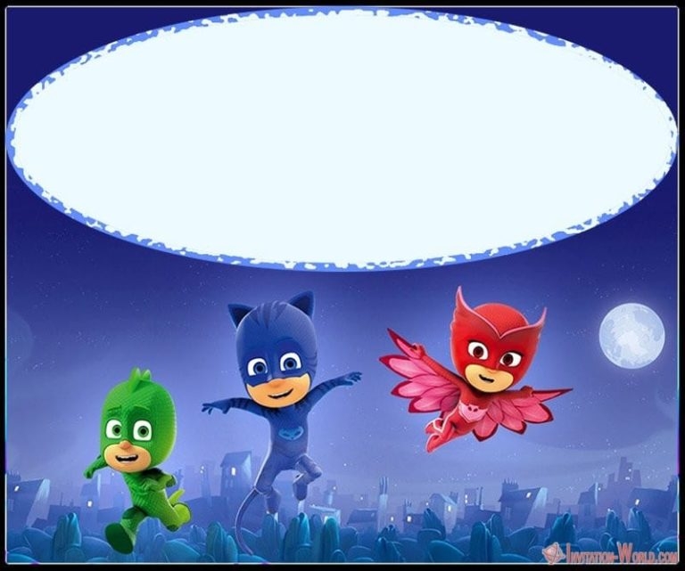 PJ Mask Blank Template Invitation World