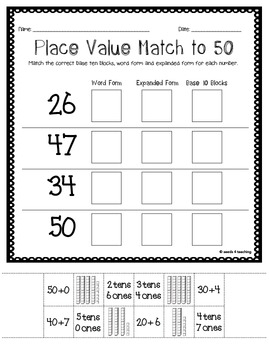 Place Value Worksheets 2nd Grade Grade1to6