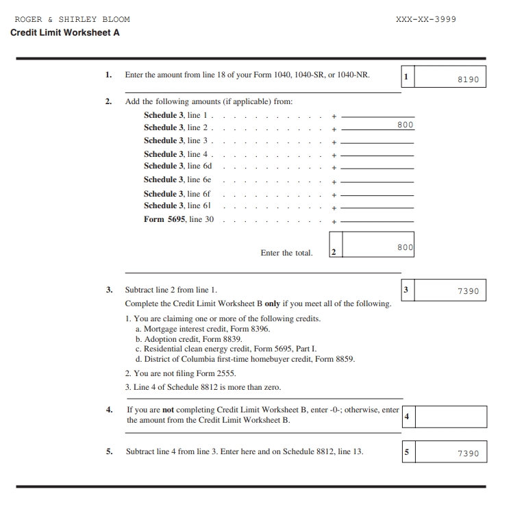 credit limit worksheet a pdf