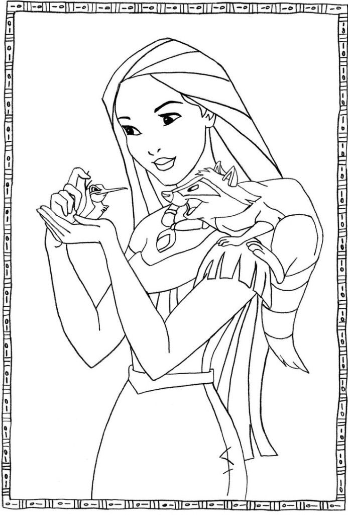 Pocahontas Printable Coloring Pages Coloring Home