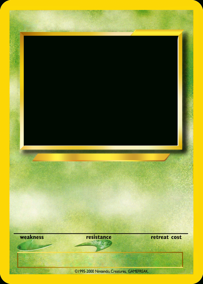 Pokemon Card Template Printable Social Media Template
