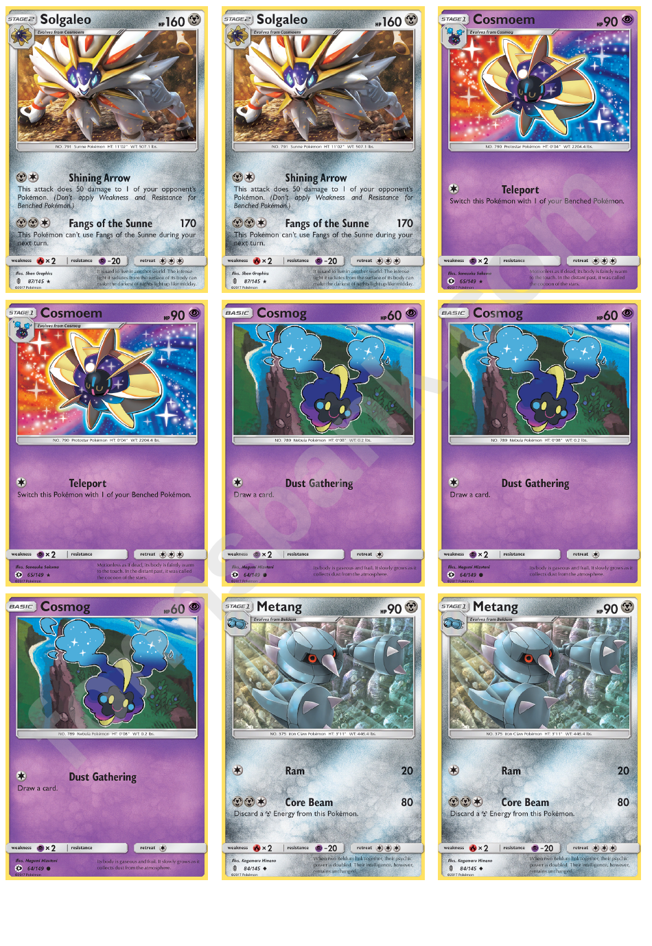 Pokemon Cards Template Printable Pdf Download