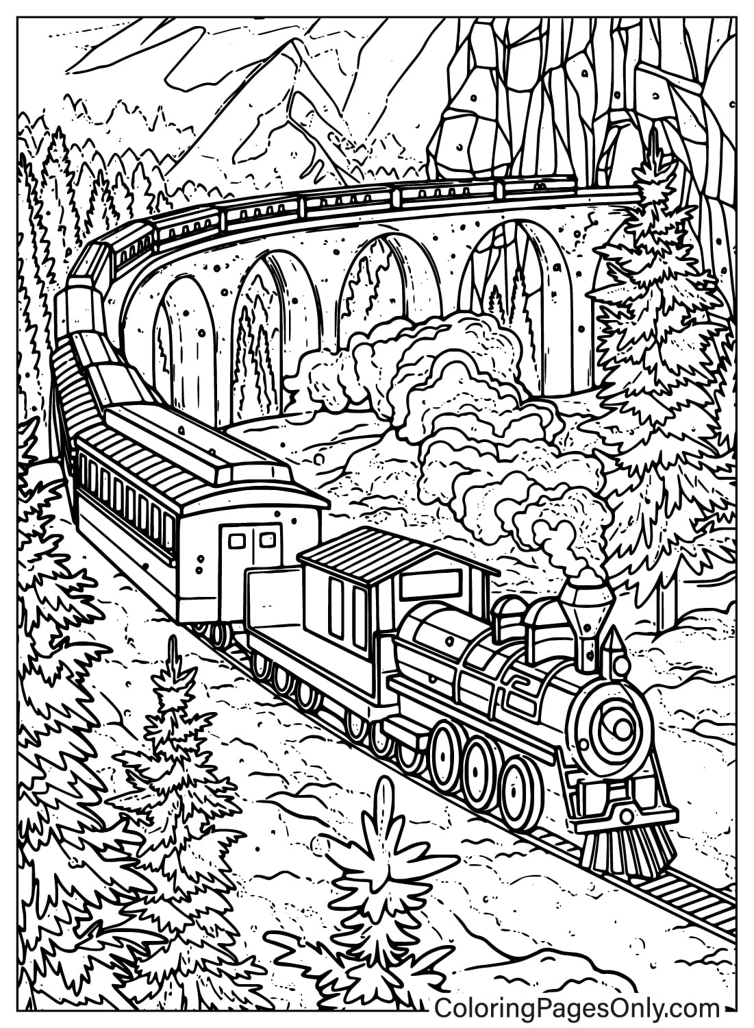 Polar Express Coloring Page Printable Free Printable Coloring Pages