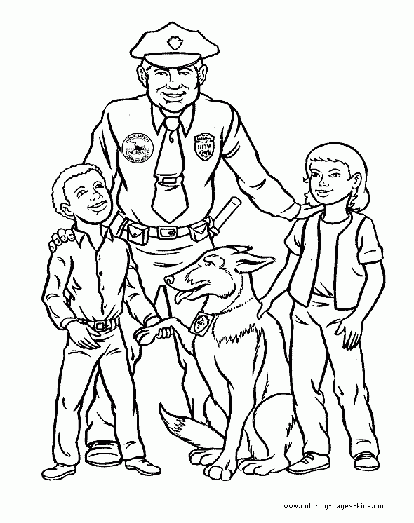 Police Color Pages