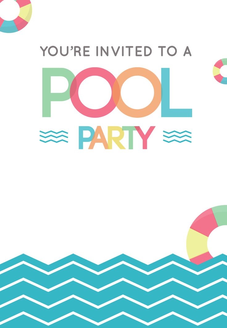 Pool Party Invite Template