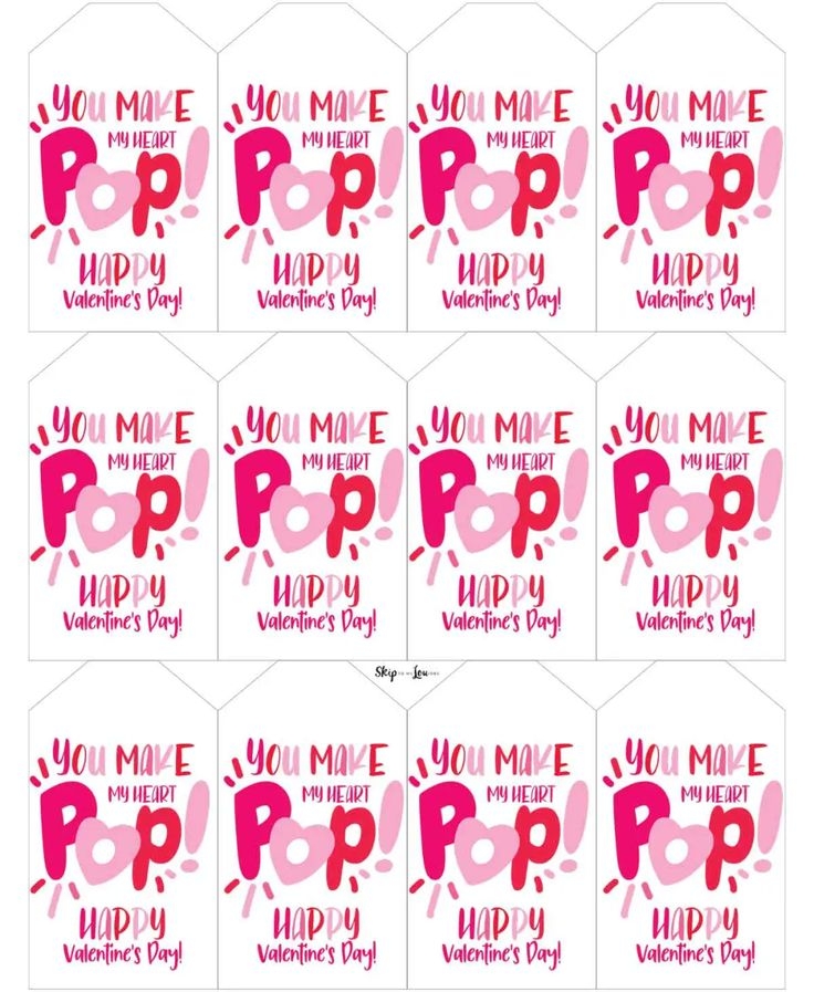 Pop It Printable Valentine Cards Skip To My Lou Printable 