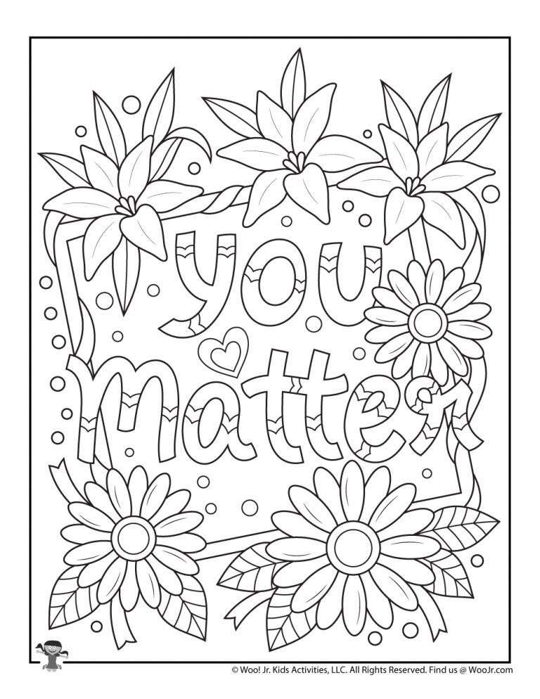 free printable coloring sheets quotes