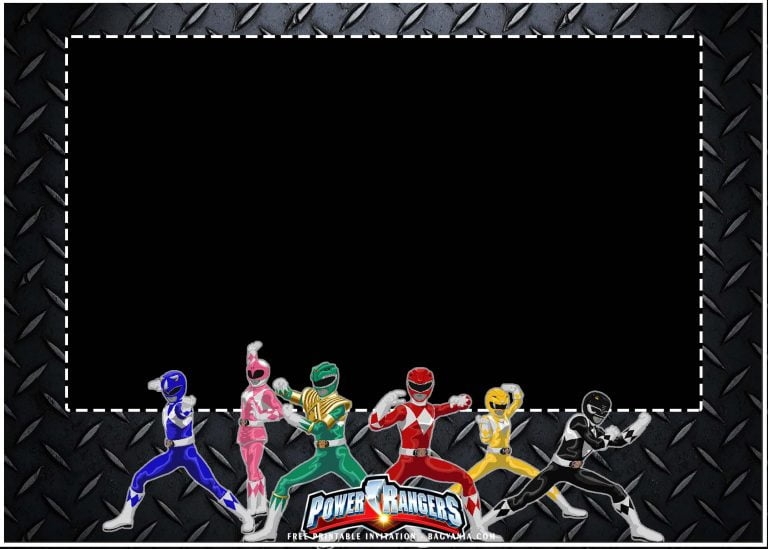 Power Ranger Invitation Templates