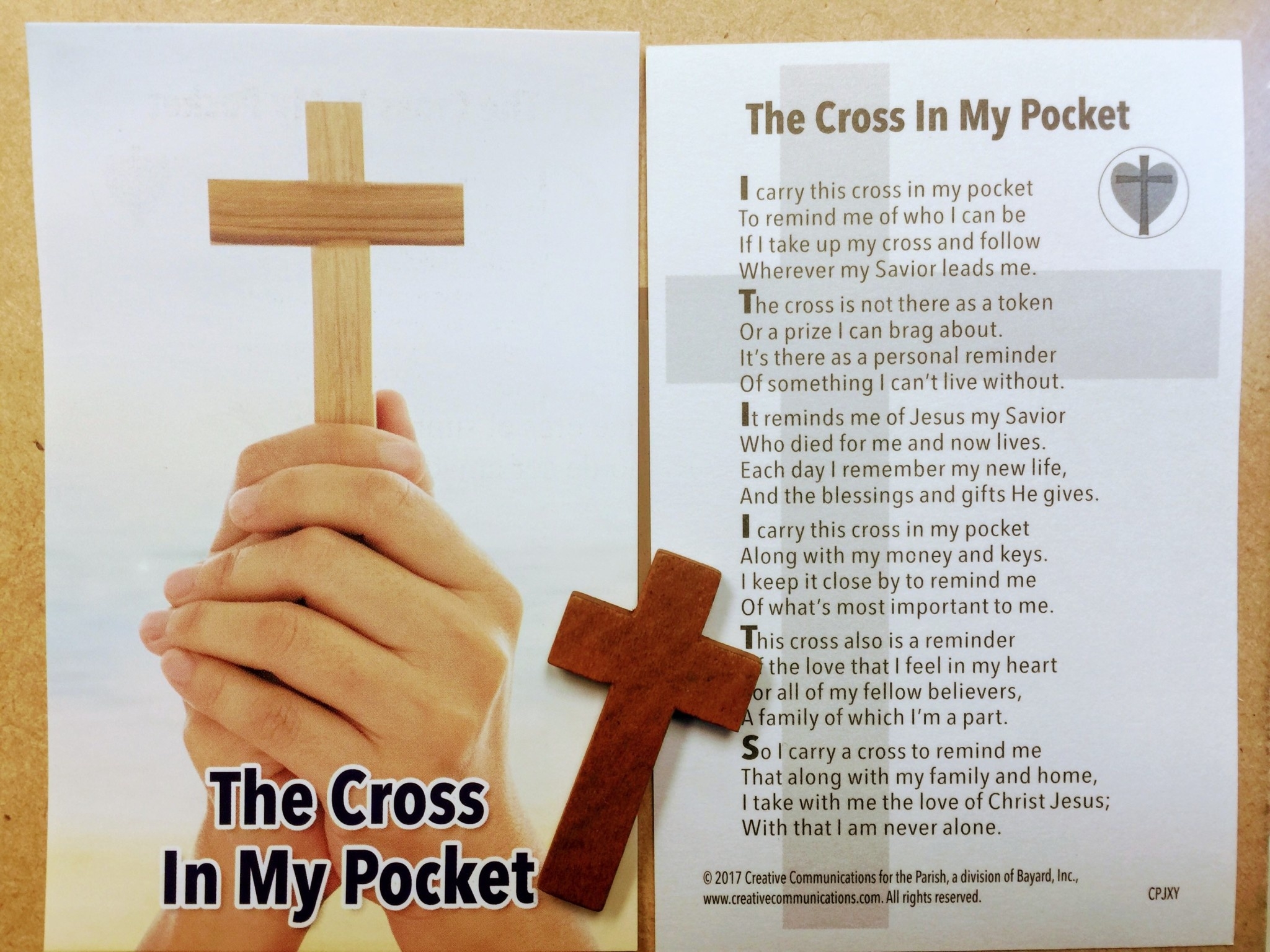 prayer cards i carry a cross in my pocket printable