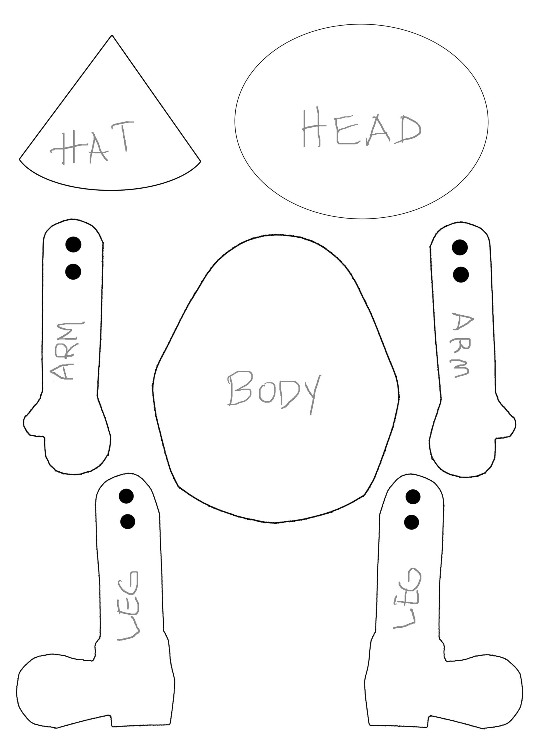 printable parts of the body worksheet for preschool