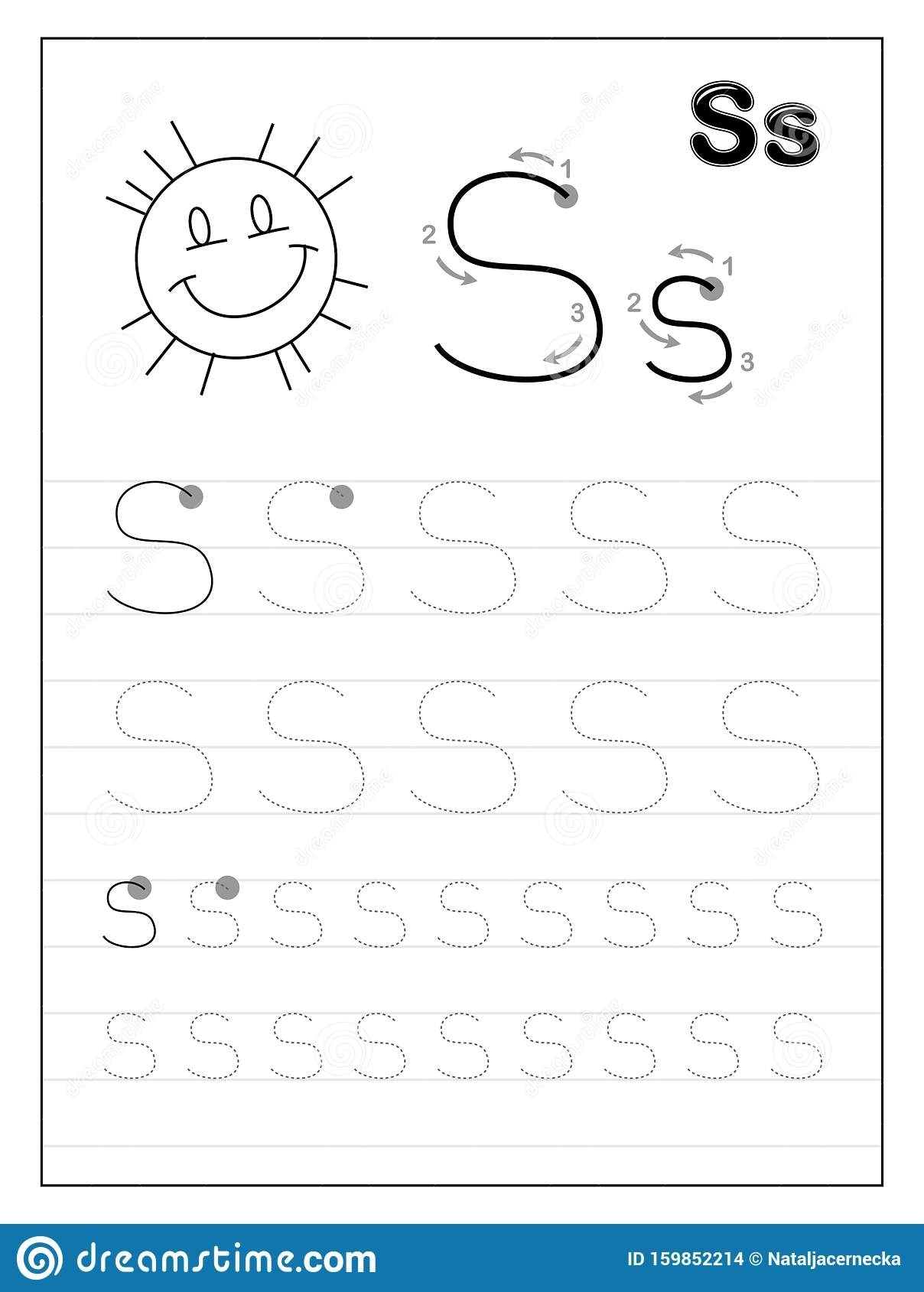 Preschool Letter S Tracing Worksheet Letter Tracing Worksheets