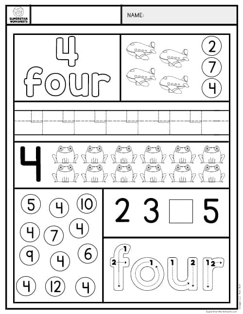 Preschool Number Worksheets Superstar Worksheets Worksheets Library