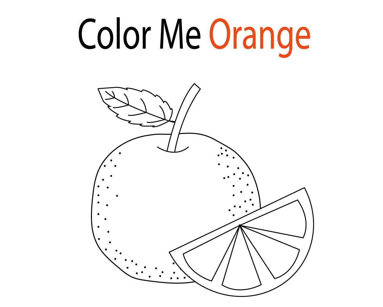 Preschool Orange Coloring Page Team Coloring