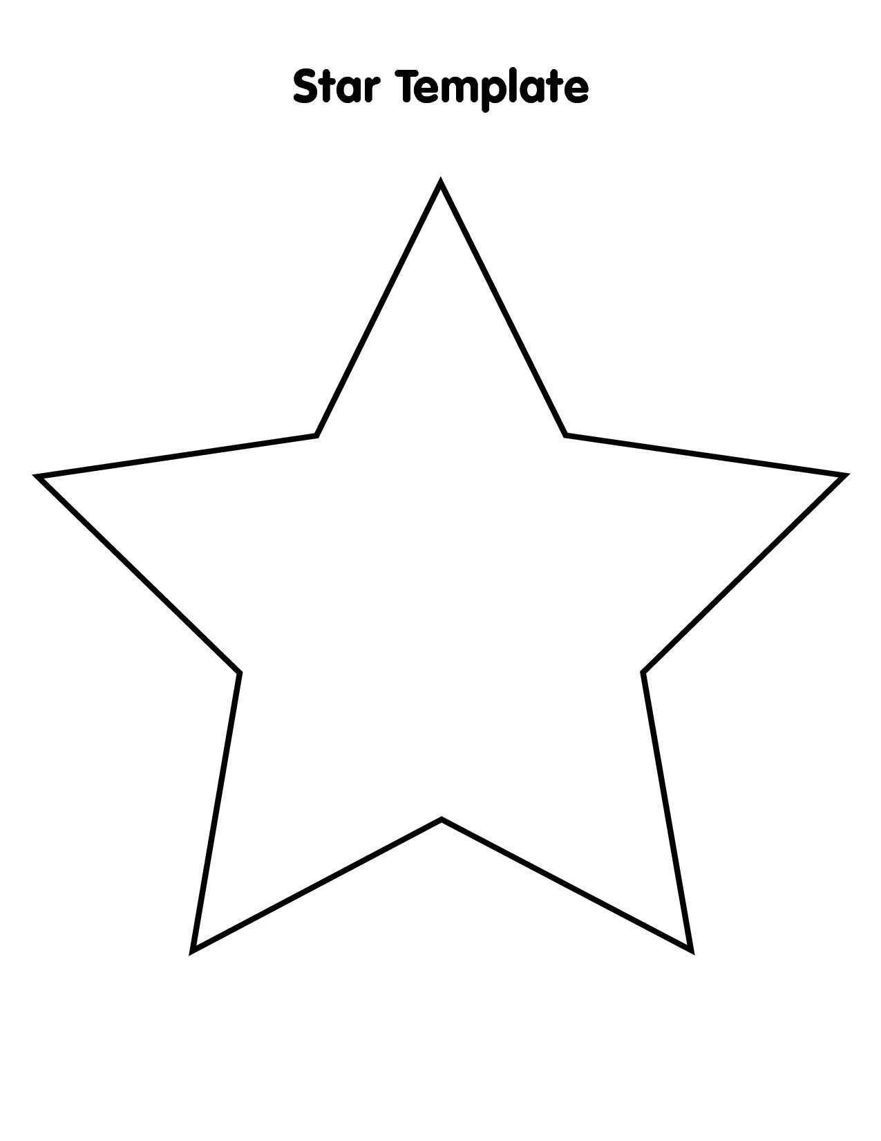 free printable star shape worksheet for preschool
