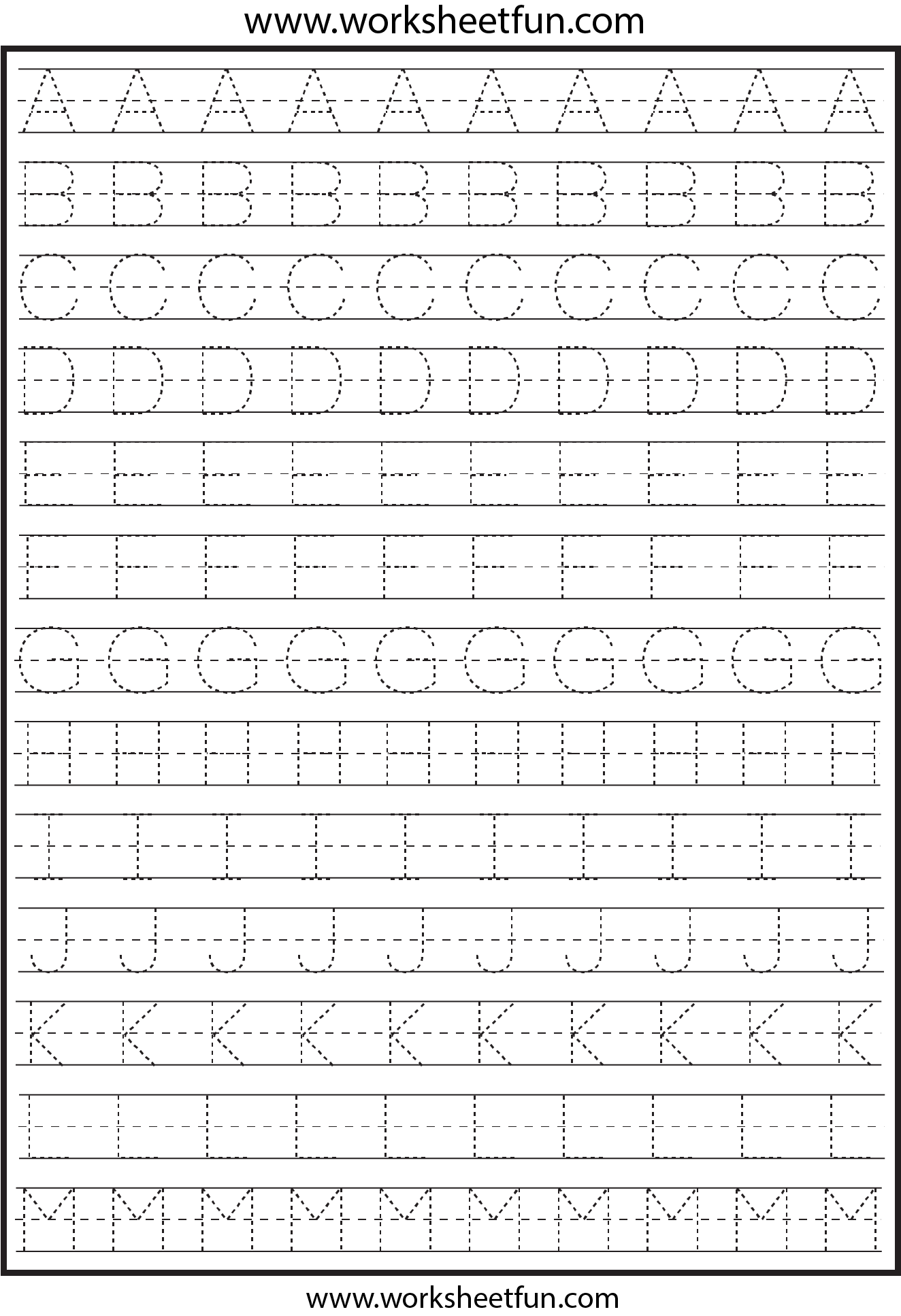 Preschool Traceable Letters Worksheets 55799 Free Worksheets Samples